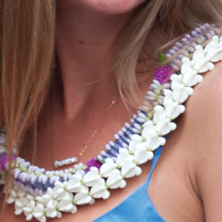 Blue Crown Flower Lei